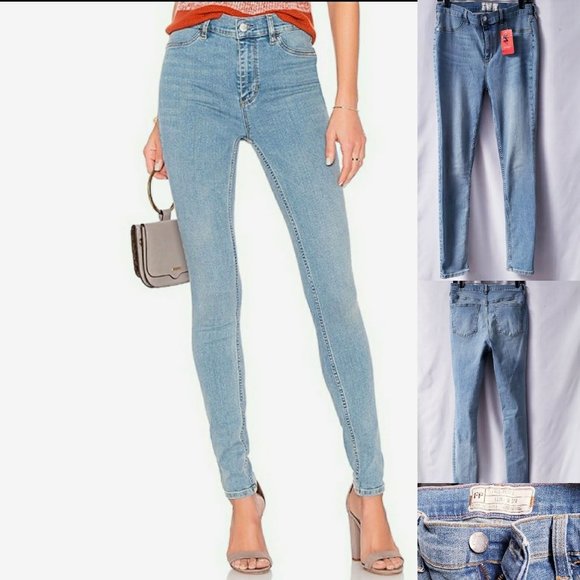 Free People Denim - 🆕Free People Light Wash Hi-rise Skinny Jeans 31R